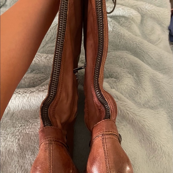 Sam Edelman Leather Boots Lace-up 7 1/2 - Picture 4 of 5